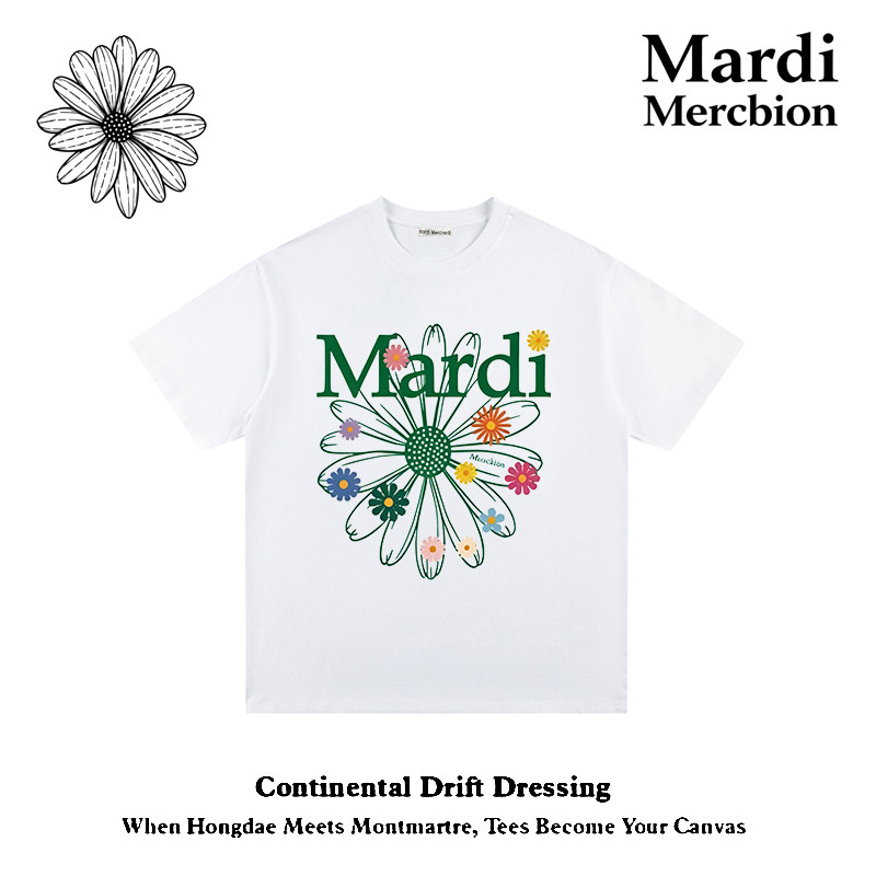 MardiMercredi重磅纯棉雏菊T恤