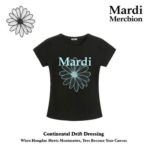 MardiMercredi小雏菊短袖T恤女