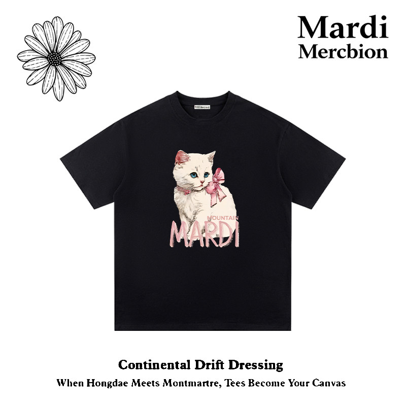 MardiMercredi重磅纯棉猫T恤图片