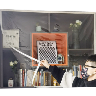 书柜防尘帘遮挡帘磁吸魔术贴门帘密封防灰尘防虫柜子隔断帘定制