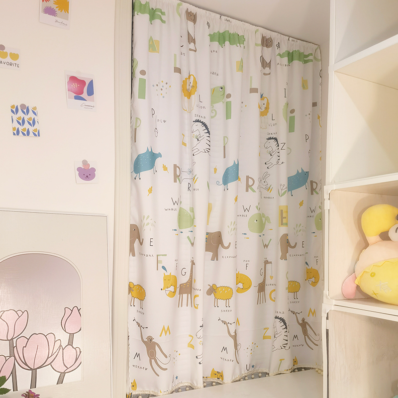 小窗帘遮光ins魔术贴免打孔