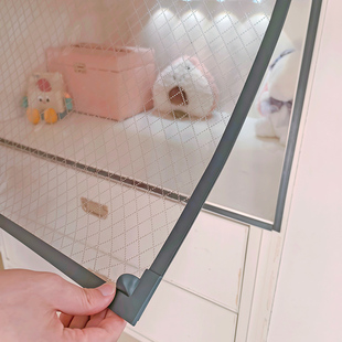 柜门磁吸自装免打孔简易防尘鞋柜衣柜帘防虫防宠物厨房柜门遮挡帘
