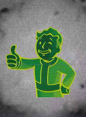 辐射小子点赞Fallout4哔哔Vault Pip Boy 电动摩托车身反光装饰贴