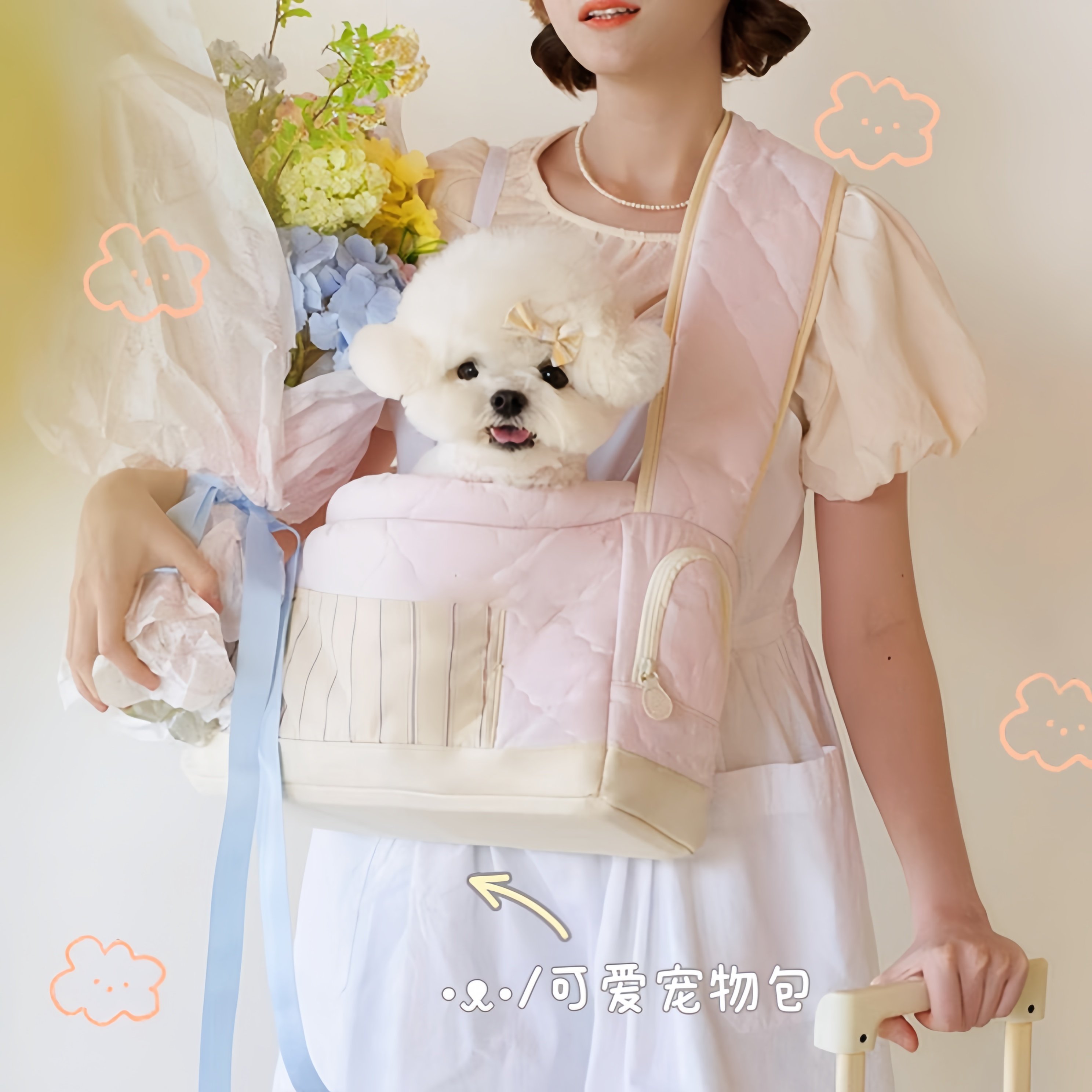 宠物外出背包轻便透气单肩包韩系多功能斜挎包防应激猫包狗狗包,宠物/宠物食品及用品,背包/箱包,淘宝优惠券,粉丝福利购,淘宝优惠卷