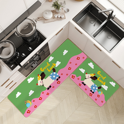 力力猪厨房地垫防滑隔油吸水耐脏脚垫可裁剪家用满铺大地毯