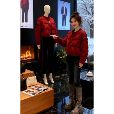 今年流行的爆款女装羽绒棉服