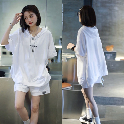 冰丝薄款休闲运动服套装女