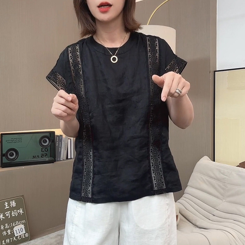 洋气不规则短袖t恤女2026新款爆款夏季时尚宽松印花圆领女装上衣