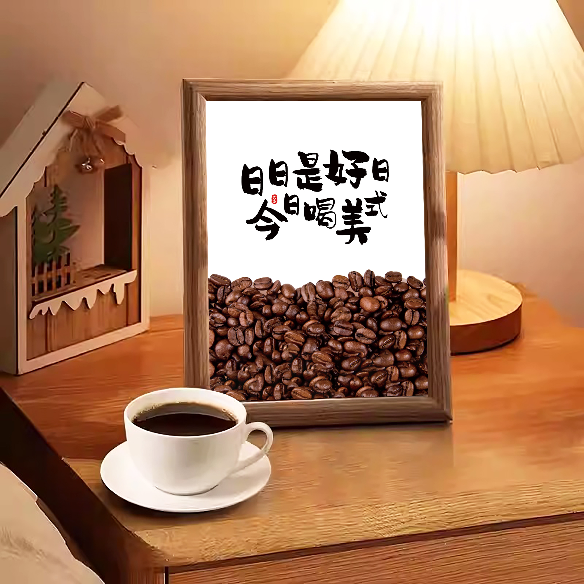 咖啡角店厅馆氛围布置桌面摆件