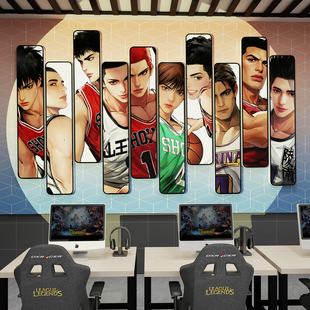 电竞房墙面装饰氛围布置二次元海报墙贴灌篮高手网吧宿舍挂画定制