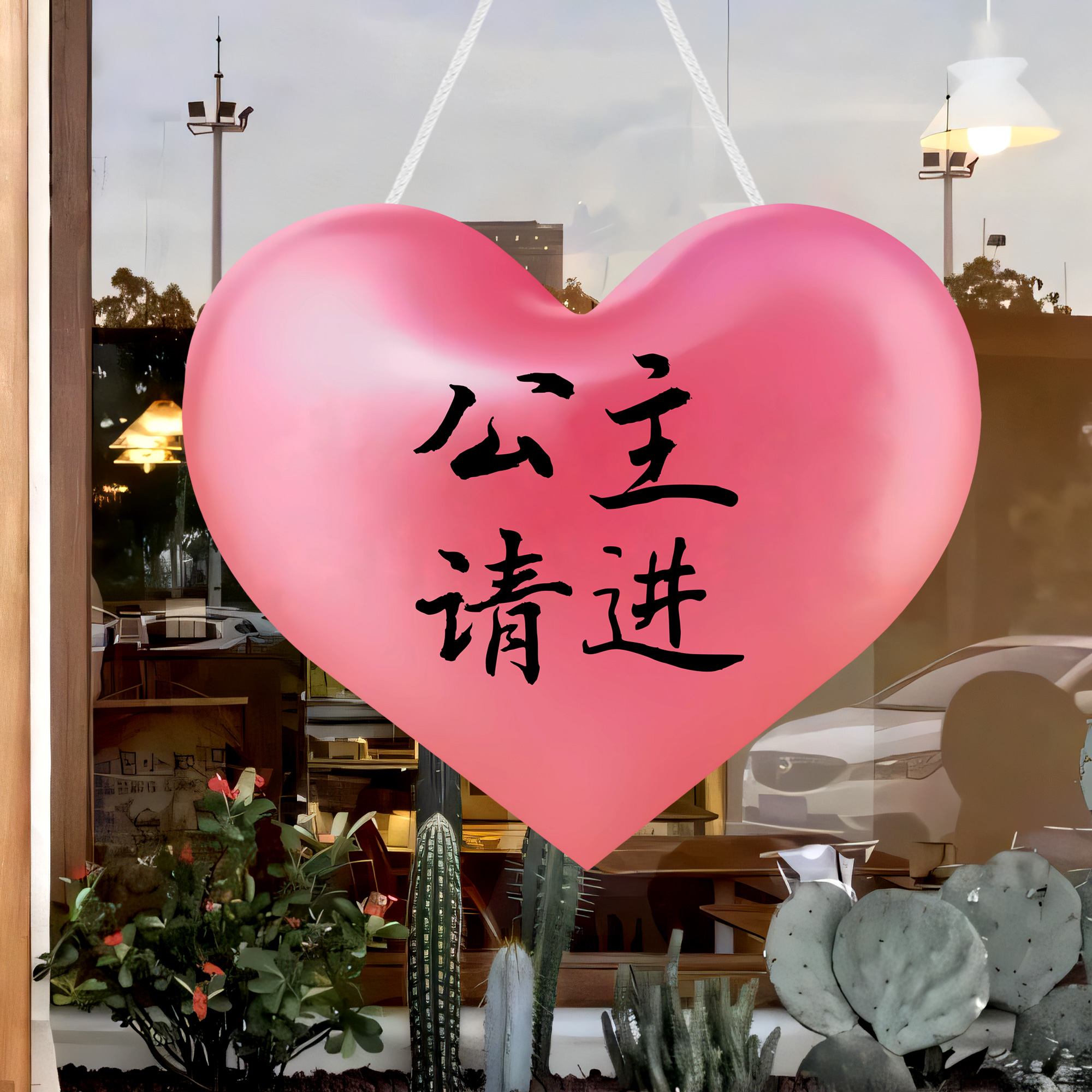 美容院门口装饰挂牌个性创意定制