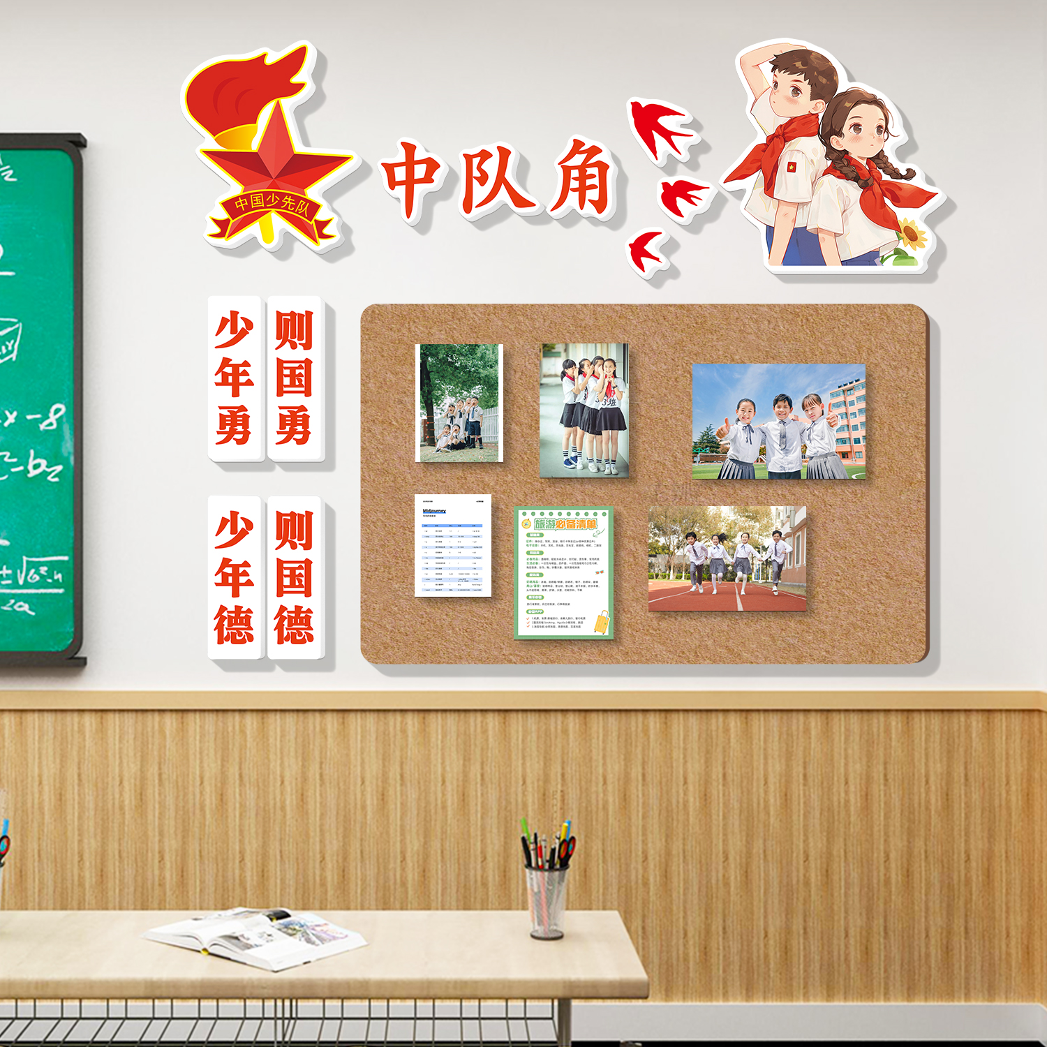 班级中队角布置毛毡文化墙贴装饰