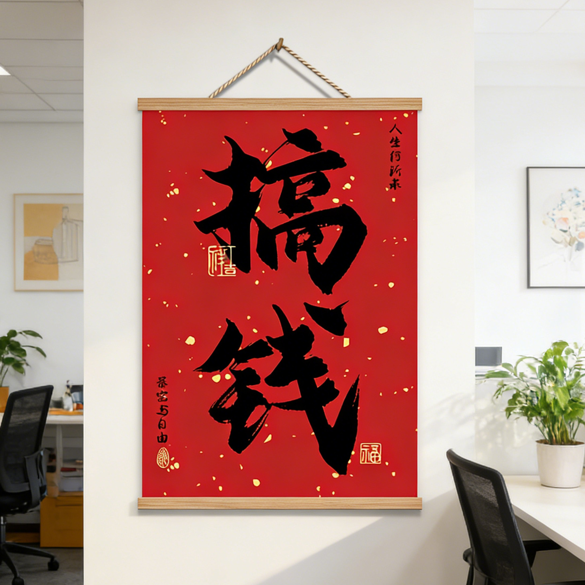 爆单挂画办公室墙面装饰企业文化墙装饰挂件天天爆单日进斗金暴富