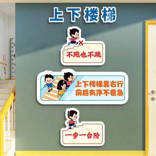 幼儿园安全提示环创转角墙贴纸