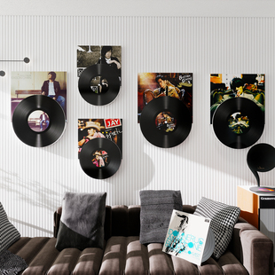 复古黑胶唱片装饰画JJ林俊杰CD专辑卧室挂画客厅沙发背景墙壁画