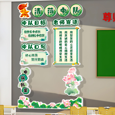 班级中队角布置文化墙贴教室装饰