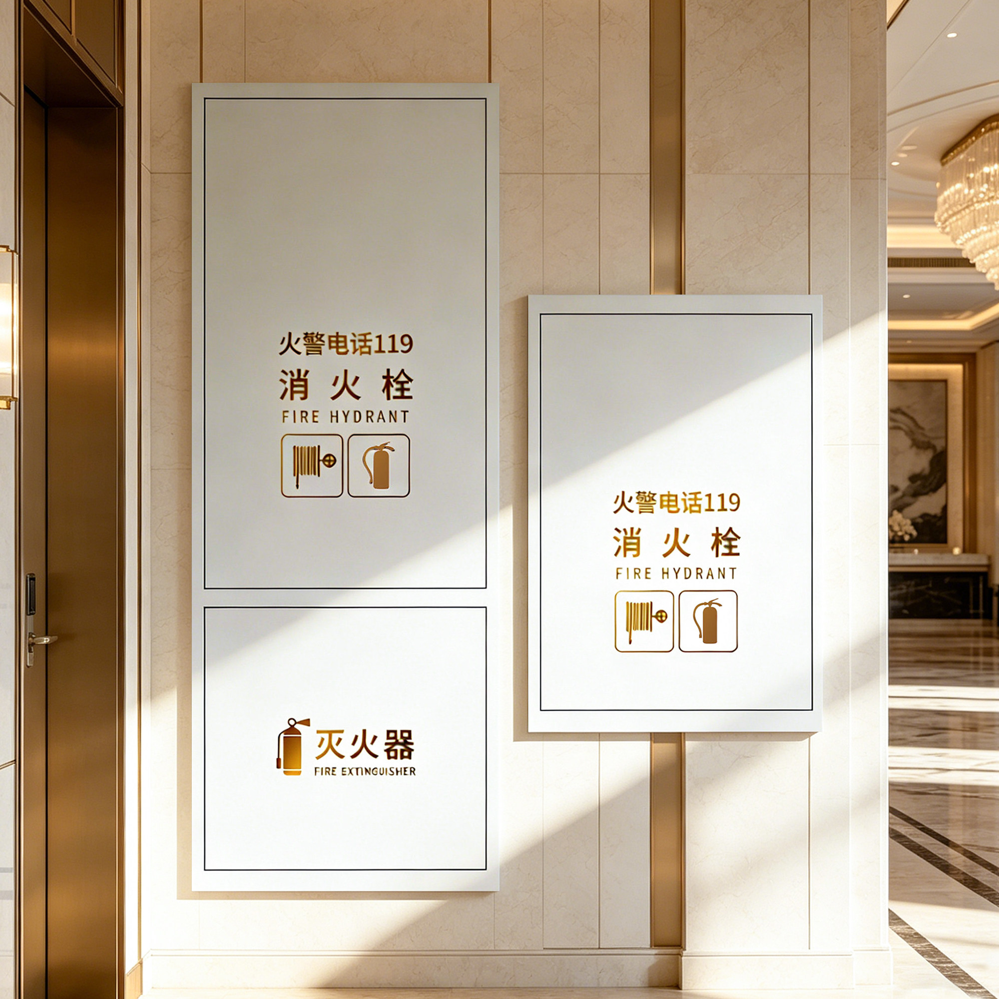 消防栓贴纸装饰遮挡消火栓贴纸消火栓灭火箱柜门美化墙贴遮丑贴画