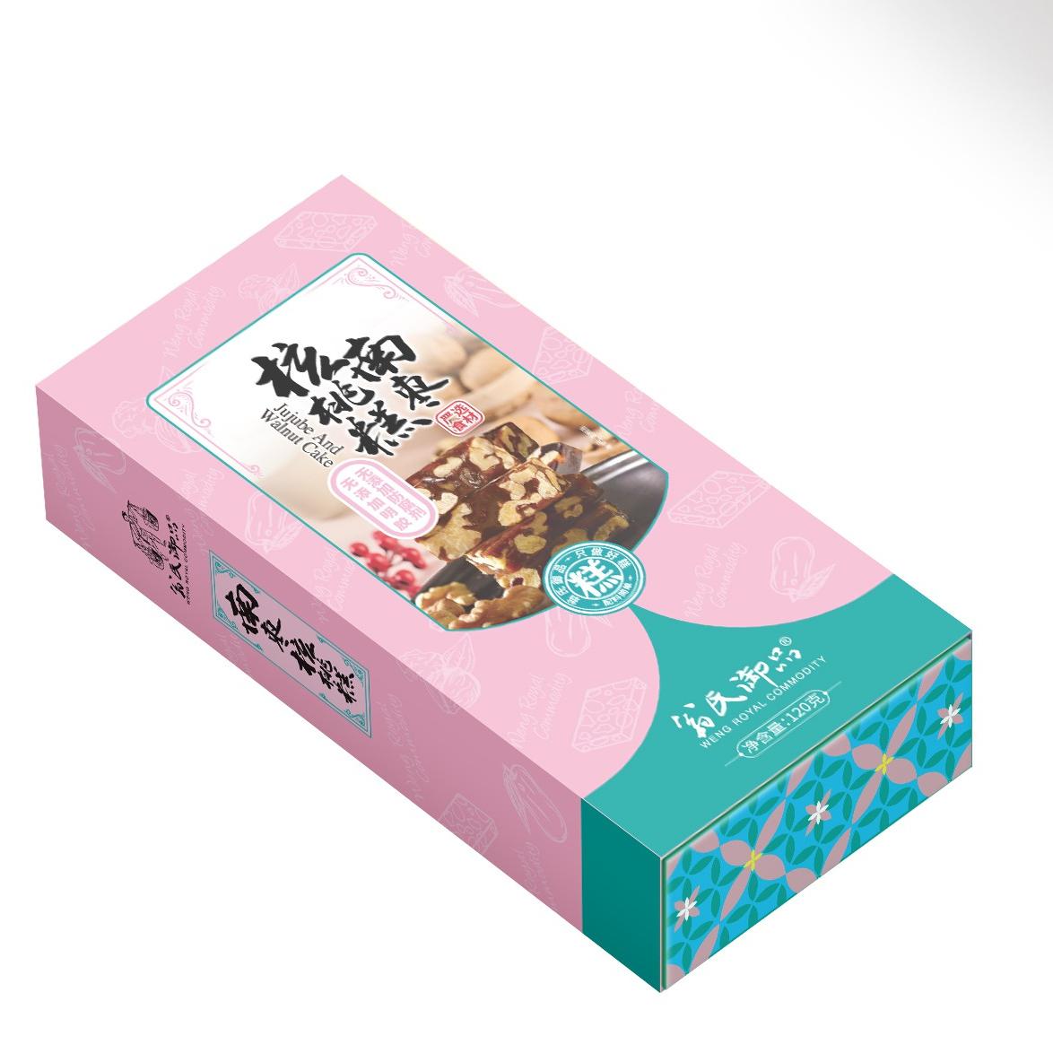 翁氏御品南枣核桃糕120克盒装零食休闲茶点