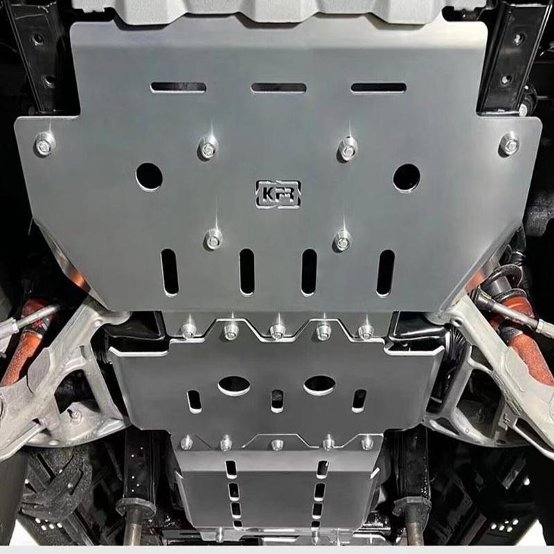 适用21-24年福特猛禽F150加厚底盘护板8MM铝合金发动机护板挡板