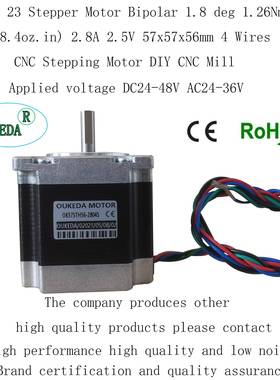 OK57STH56-2804SNema23StepperMotorBipolar1.8deg1.26Nm