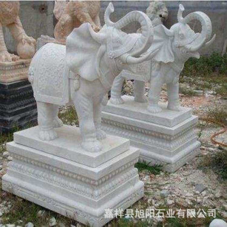 石雕青石大象花岗岩石材雕刻小石象户外庭院公司门口摆件一对石象