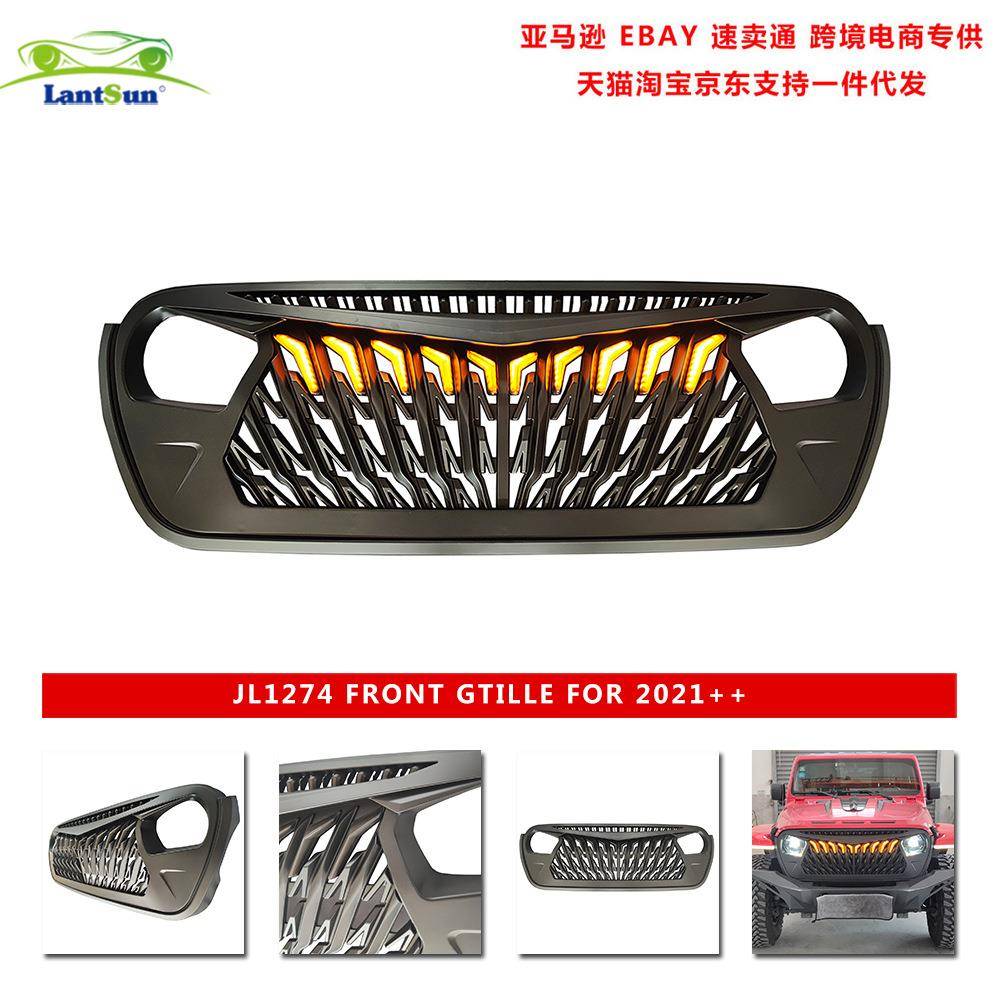 JL1274适用于2018+JL牧马人鹰翼中网替换原车前脸