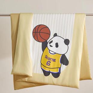 A类全棉卡通儿童四件套纯棉100支长绒棉刺绣款被套小清新床上用品