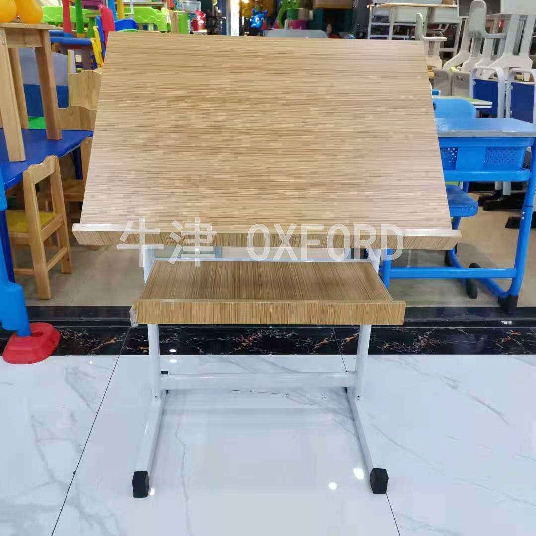 中小学生辅导培训班课桌梯形彩色组合拼接桌儿童学习桌学校课桌椅