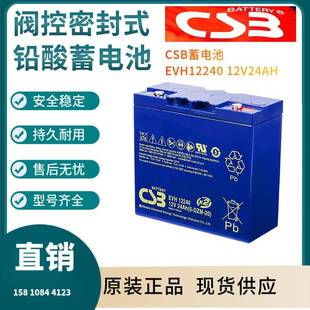 CSB蓄电池EVH1224012V24AH电信基地深循环浮充使用