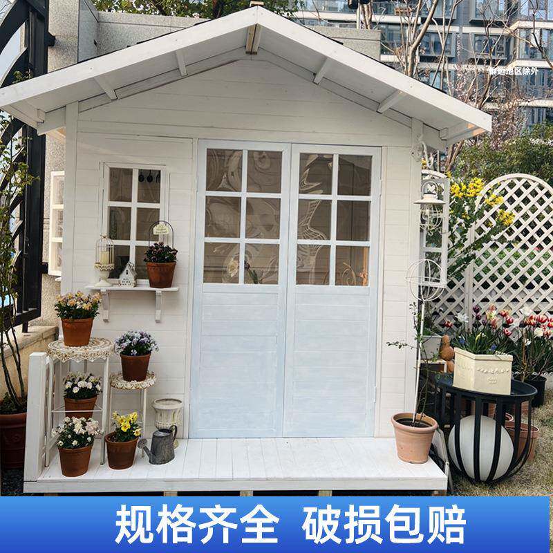 网红防腐木小木屋花园名宿户外组装别墅庭院茶室可住人成品木房子
