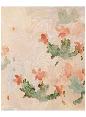 HW.piant原创手绘油画《烂漫丛中》奶油风客厅挂画玄关纯手工壁画