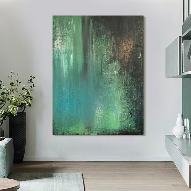 HW.ART原创手绘油画《静谧思绪》侘寂风玄关肌理画客厅挂画装饰画