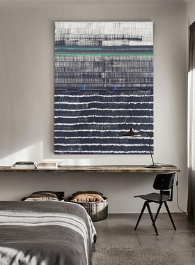 HW.ART原创手绘 | wabisabi侘寂风客厅抽象油画后现代玄关装饰画