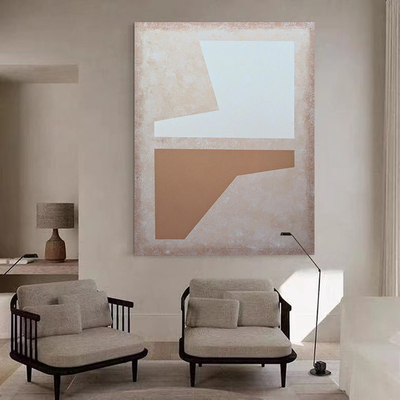 HW.piant原创手绘《Erin》客厅简约油画日式侘寂风卧室抽象装饰画