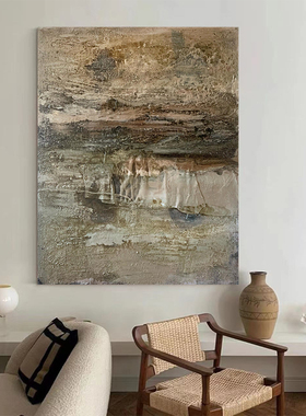 HW.piant原创手绘《memory》客厅油画抽象装饰画设计师高级餐厅画