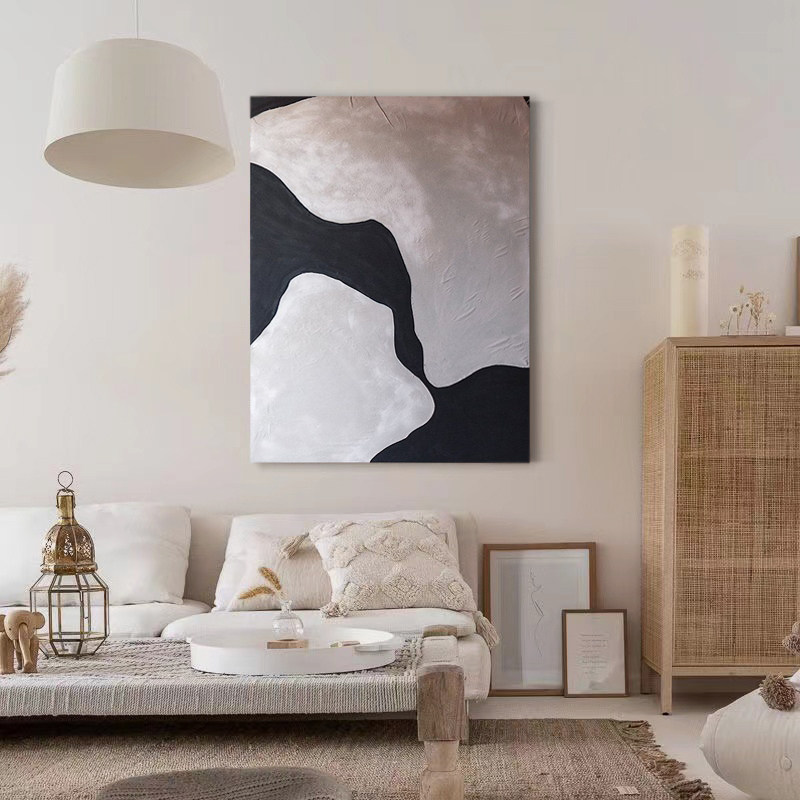 piant原创手绘《西界》客厅北欧抽象装饰画玄关大幅纯手工油画