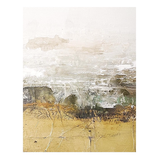 HW.piant原创手绘《顾盼生辉》玄关艺术抽象画侘寂风客厅装饰挂画