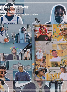 NBA球星适用ipad2021平板保护套19/18新款10.2寸带笔槽款air2/3/4苹果mini2020欧文pro11三折9.7气囊5/6