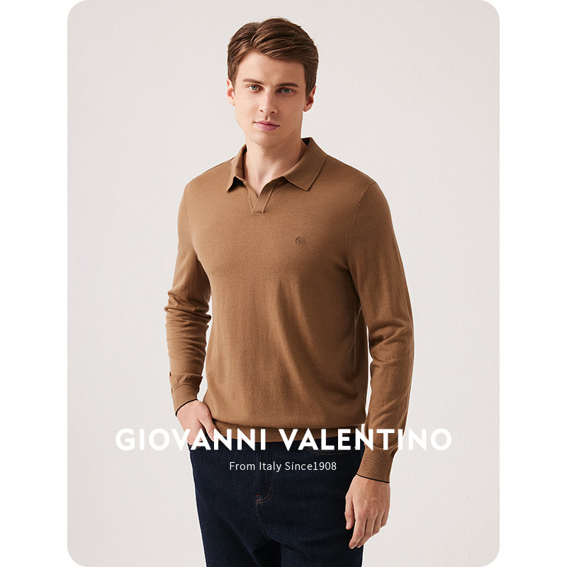 [全羊毛]2024早秋新款针织衫男款长袖休闲POLO领高端毛衣羊毛衫,男装,针织衫/毛衣,淘宝优惠券,粉丝福利购,淘宝优惠卷