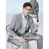 亚麻 男士 GIOVANNI VALENTINO春季 新款 休闲西装 外套上衣西服便西