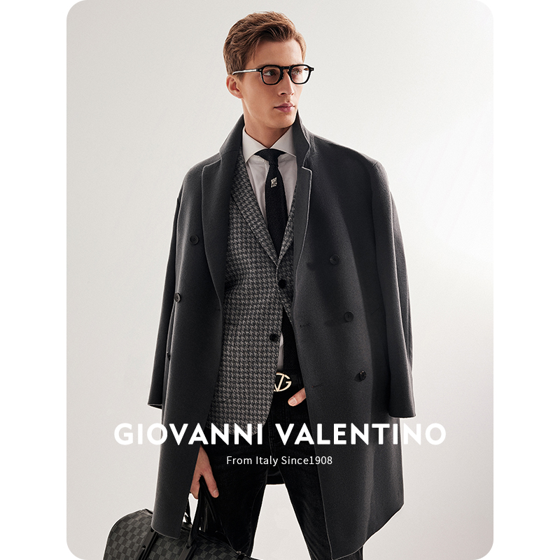 GV中长款全羊毛秋冬季毛呢大衣