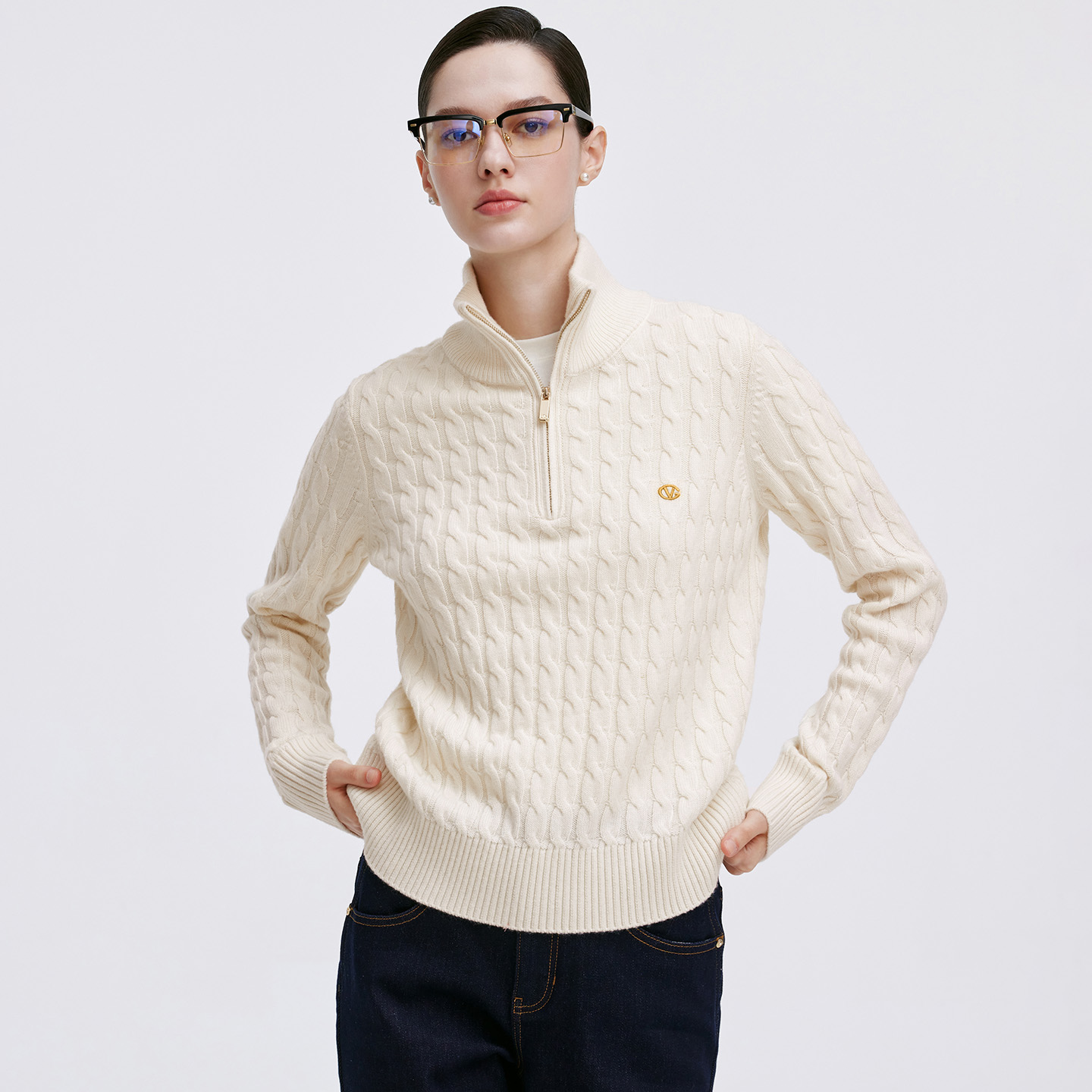 卓凡尼·华伦天奴绞花羊毛衫