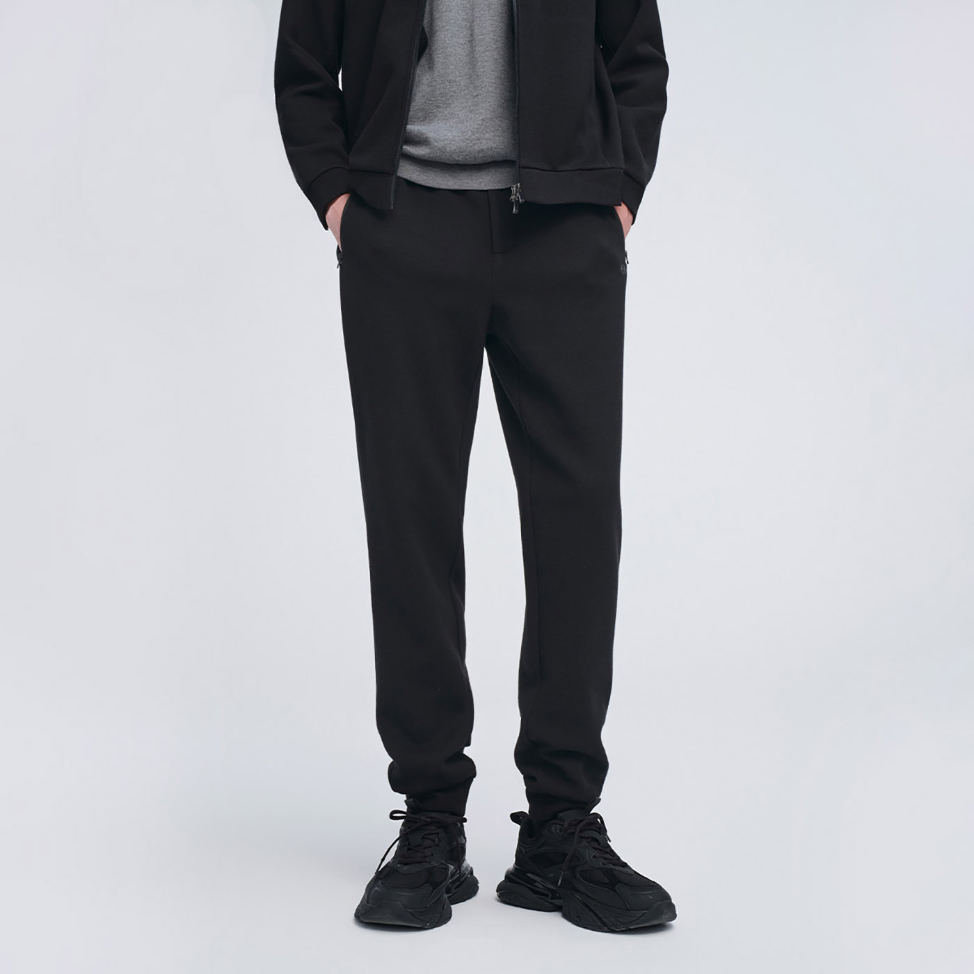 卓凡尼·华伦天奴加绒束脚休闲裤