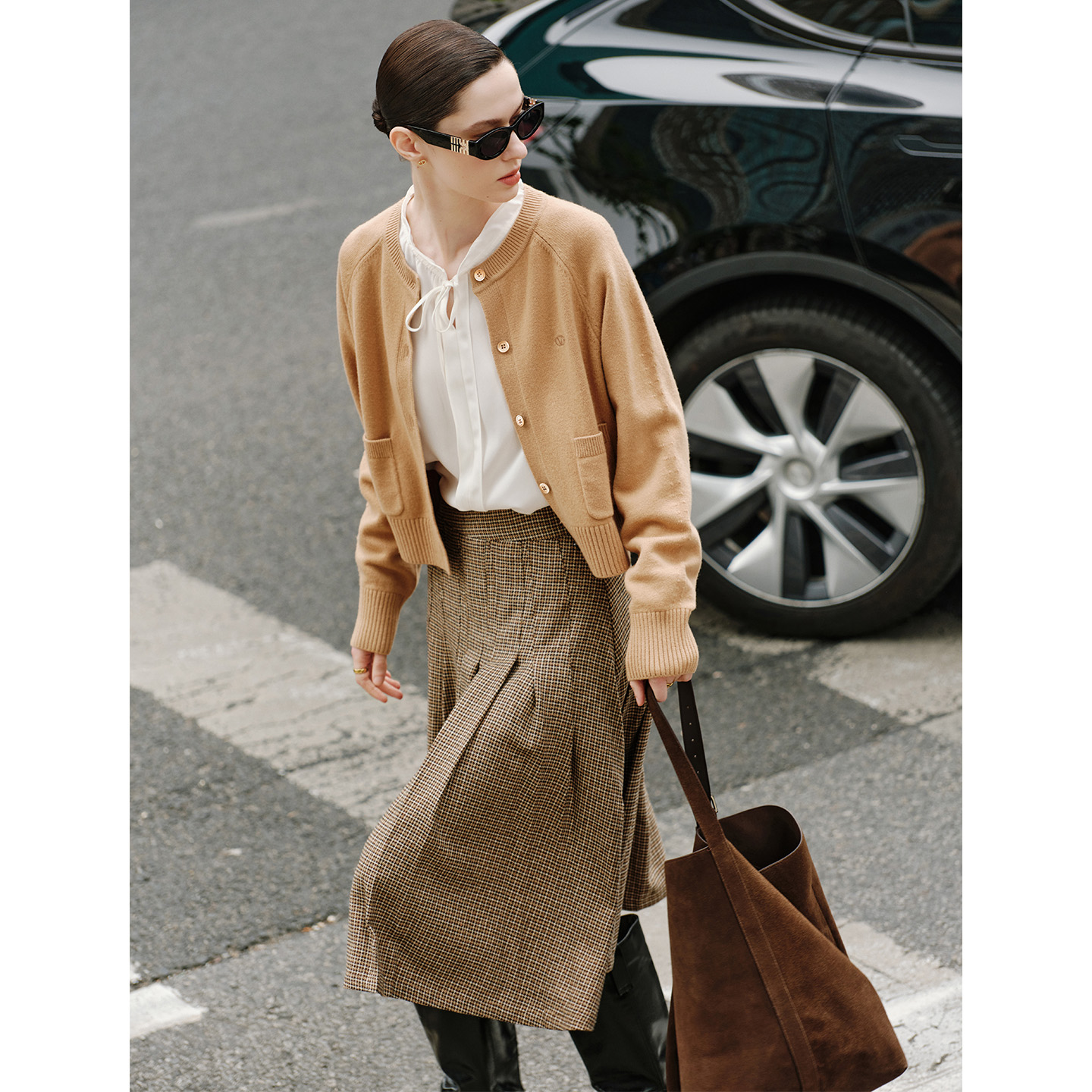 卓凡尼·华伦天奴全羊毛针织开衫