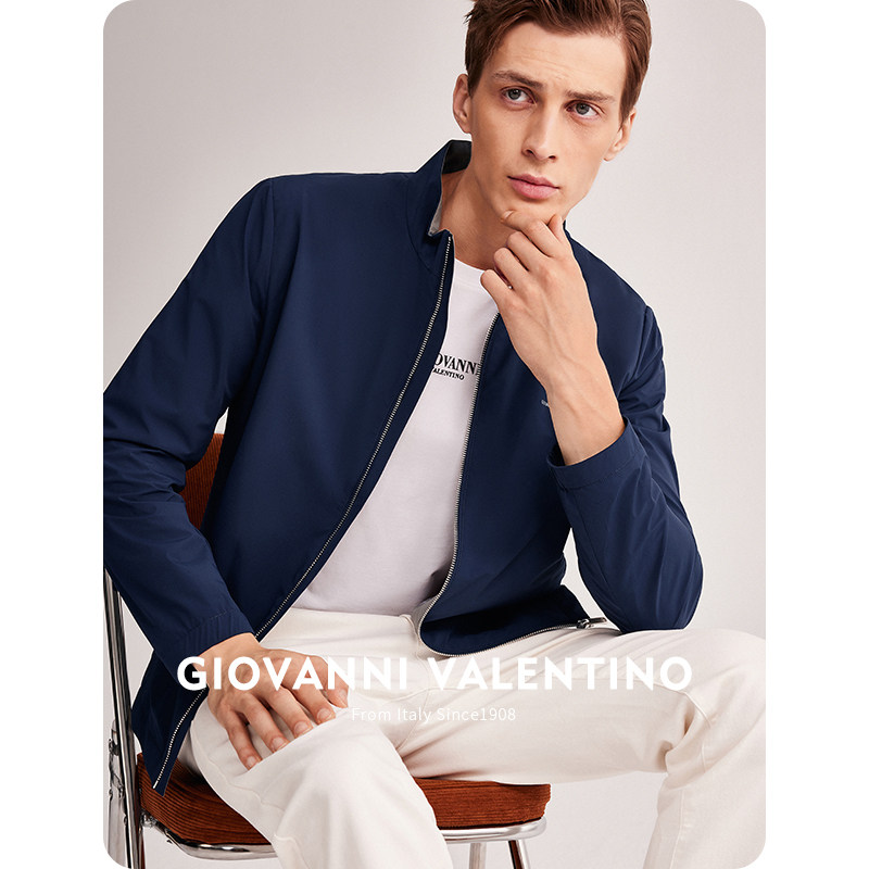 GIOVANNI VALENTINO2025春季新款轻薄立领短款