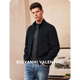 VALENTINO春季 新款 商务休闲男士 GIOVANNI 立领短款 毛呢夹克外套