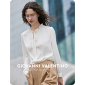VALENTINO长袖 衬衫 女春季 GIOVANNI 新款 通勤白色休闲高级感衬衣