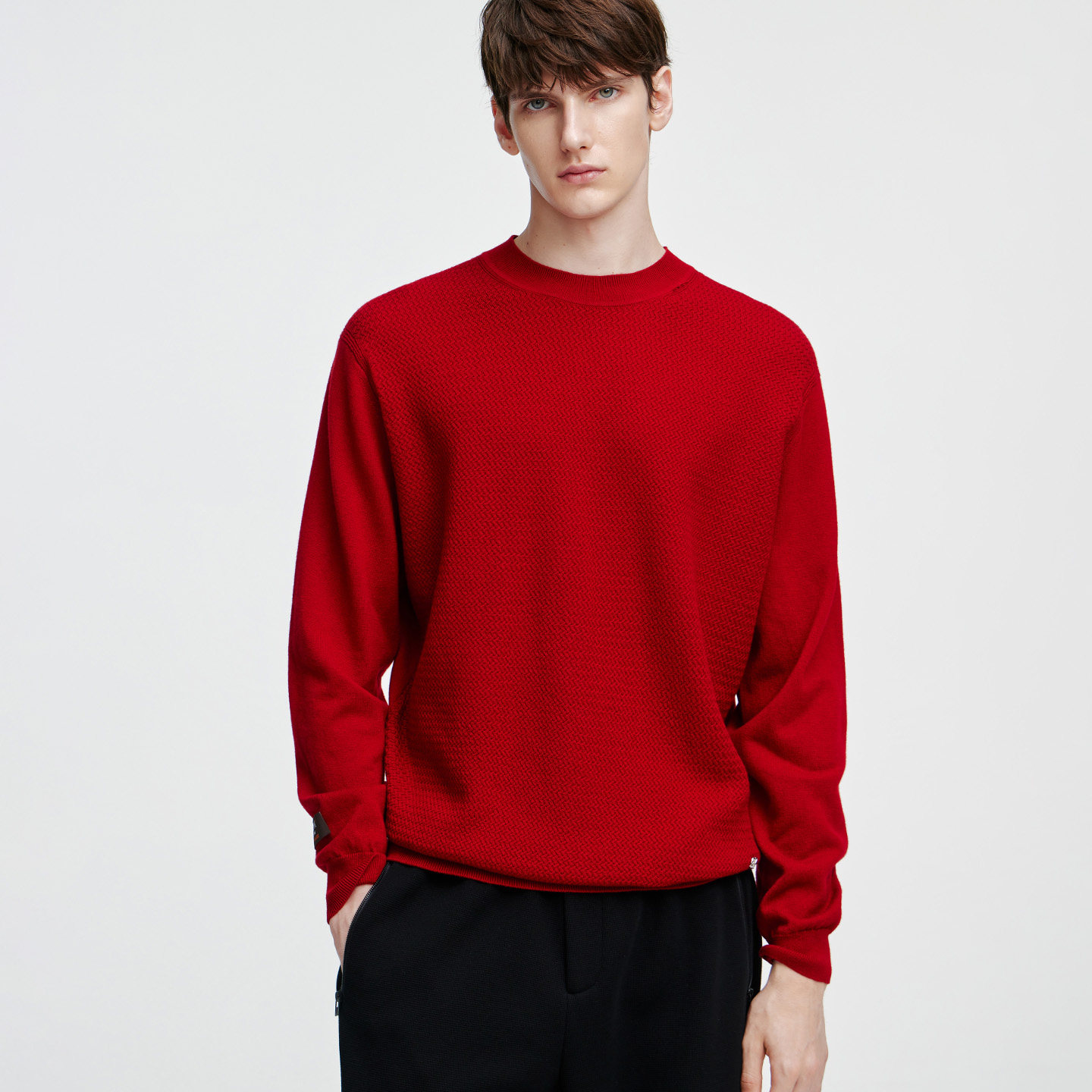 GIOVANNI VALENTINO全羊毛针织衫男士秋冬季宽松休闲圆领保暖毛衣,男装,针织衫/毛衣,淘宝优惠券,粉丝福利购,淘宝优惠卷