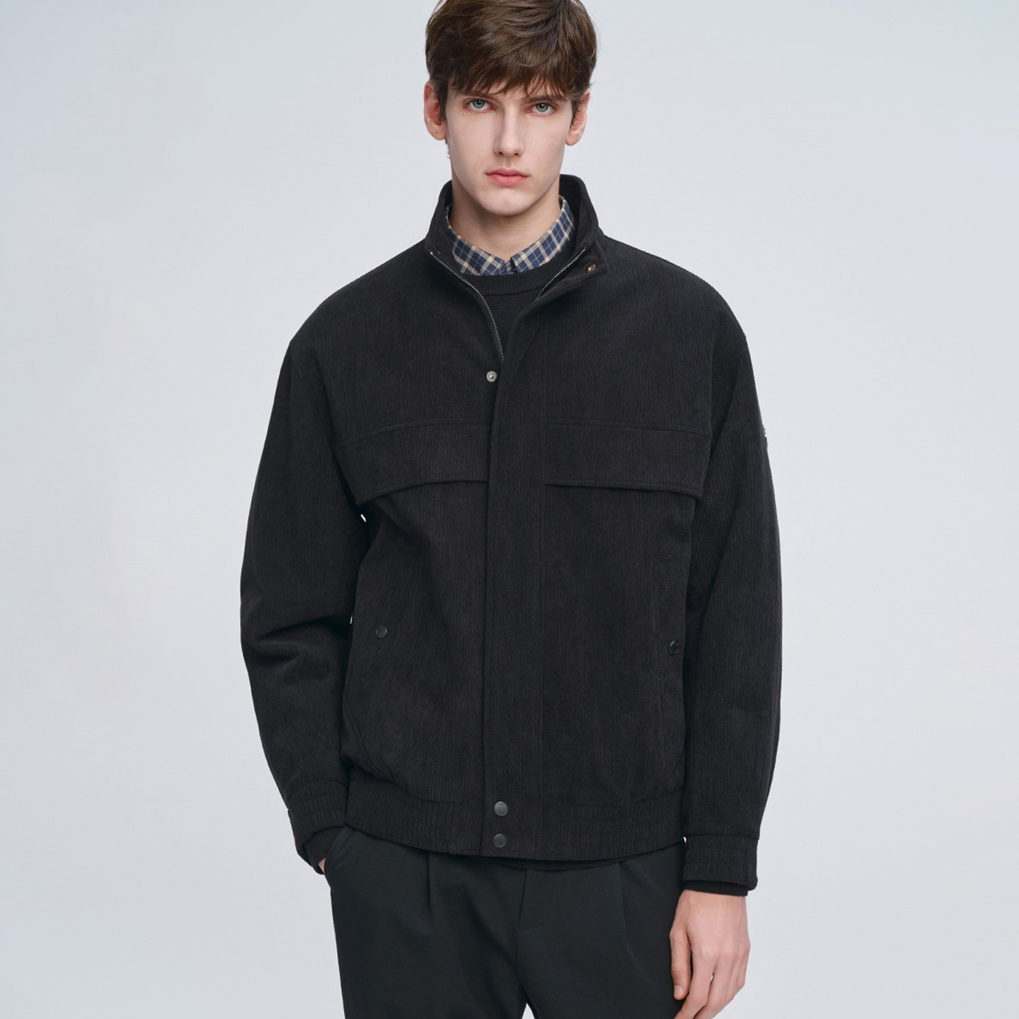 卓凡尼·华伦天奴翻领夹棉夹克