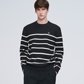 GIOVANNI 休闲宽松条纹毛衣 秋冬季 VALENTINO纯棉圆领针织衫 男士